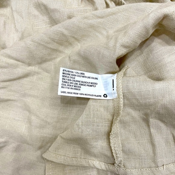 Light Taupe Linen Cut Out Sexy Cocktail Dress NWT - Picture 15 of 16